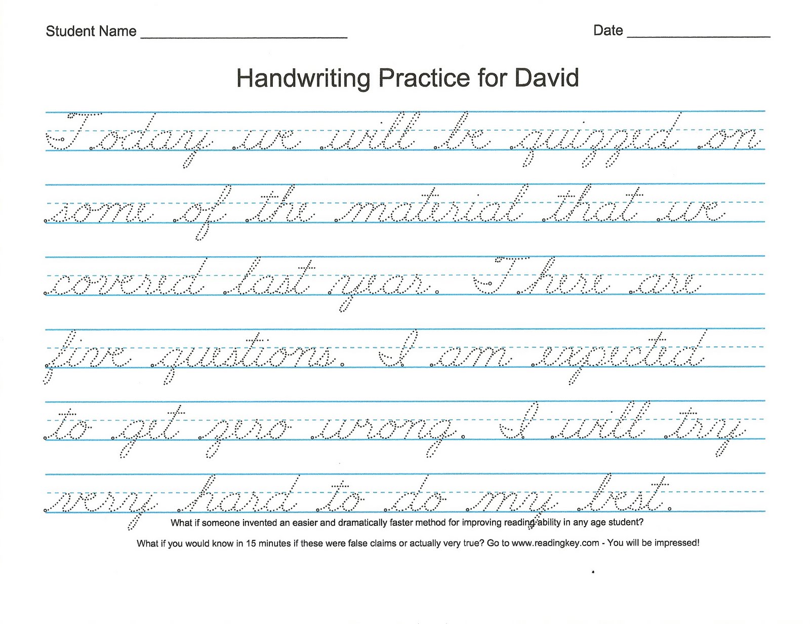 lined paper for cursive writing practice
