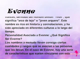 significado del nombre Evonne