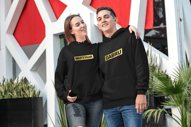 gabru mutiyaar couple hoodie