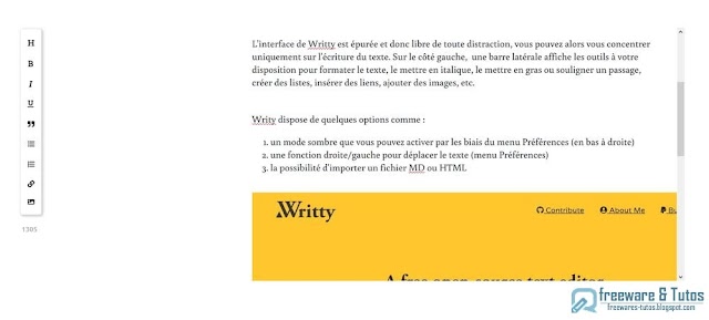 Writty : un éditeur de texte minimaliste et pratique