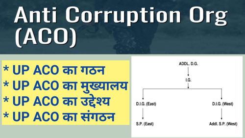 ACO UP | ACO UP - Complete Details in Hindi | ACO (Anti Curruption Organisation) UP (Uttar Pradesh)- सम्पूर्ण विवरण