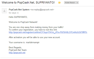 Cara Daftar PopCash dan Memasng di Blogger