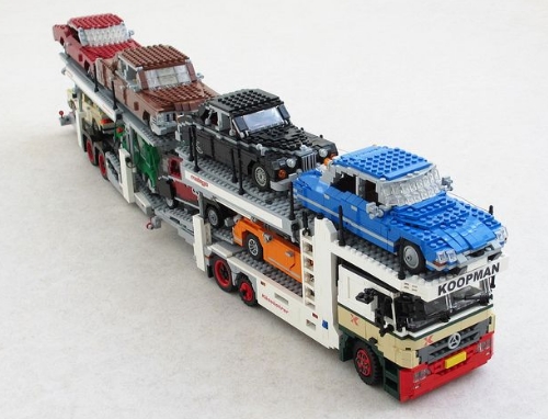 Lego Mobil Truk - lego truk gandeng angkut mobil