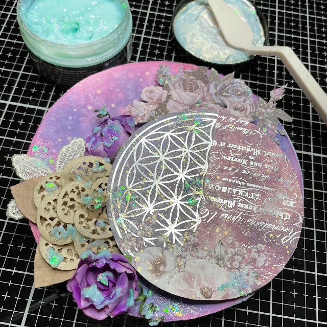 mixed media tutorial Prima Finnabair mermaid effect paste