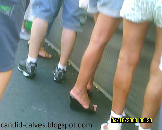 candid muscular calves