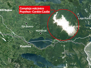 El volcán Puyehue entró en fase eruptiva
