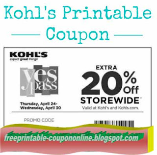 Free Printable Kohls Coupons