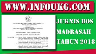 Download Juknis BOS Madrasah 2018 PDF Jenjang MI MTs dan MA
