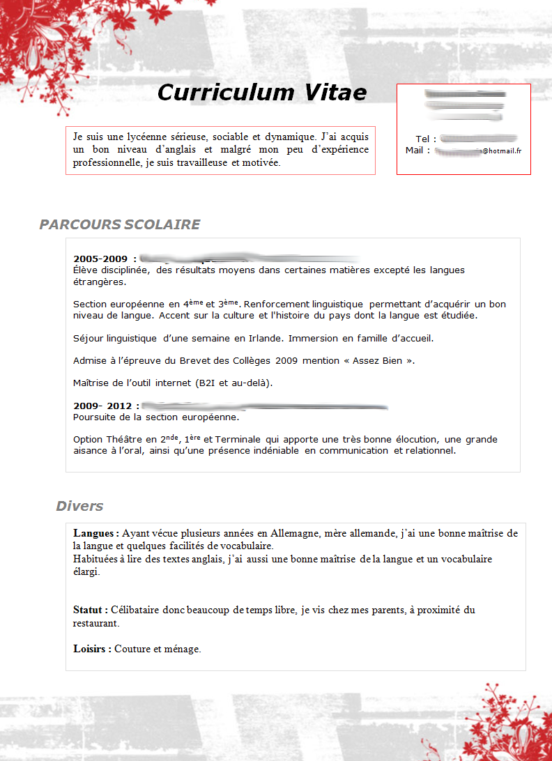 Resume Format: Lettre Accusé Réception Cv