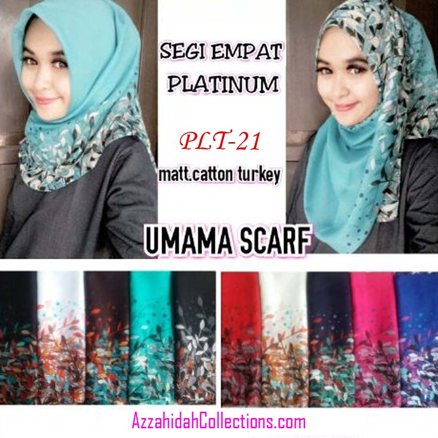 Jilbab Segi Empat Umama Scarf Platinum Kerudung Paris Polos