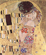 El beso (detalle), por Gustav Klimt