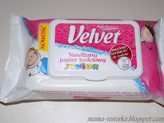 nawilżany papier toaletowy velvet