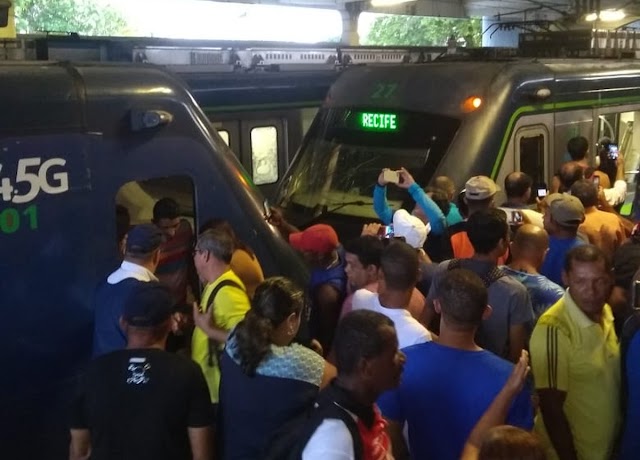 Dois trens do Metrô do Recife colidem na estação Ipiranga e deixa feridos