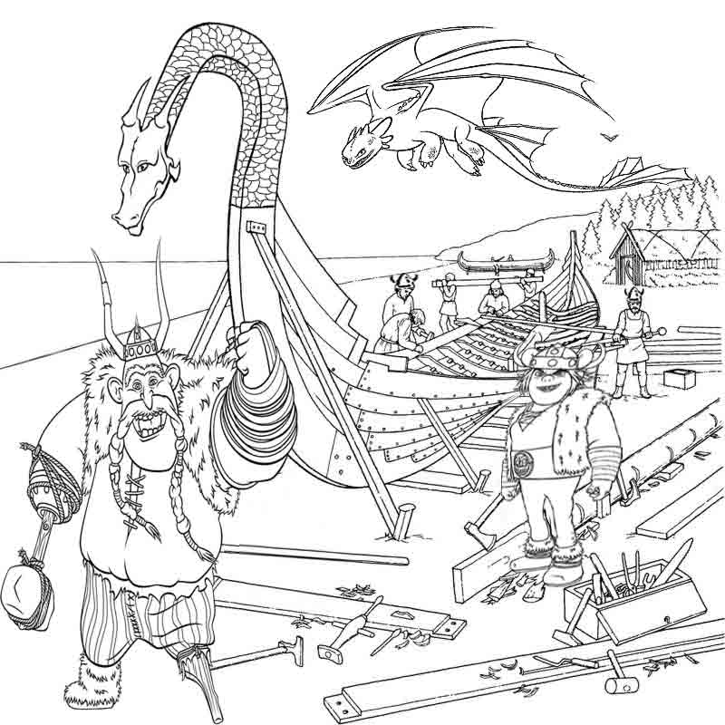 Download How to Train Your Dragon Coloring Pages