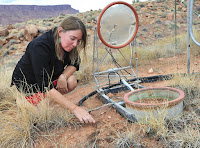 U.S. Geological Survey scientist Sasha Reed studies how changing temperatures and precipitation patterns affect soil and ecosystems. The agency is warning international colleagues that data and research they rely on could be severely curtailed under President Trump's proposed budget. (Credit: Jennifer LaVista/USGS) Click to Enlarge.