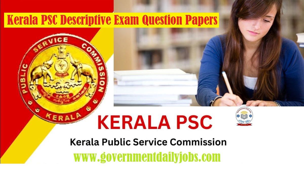 Kerala PSC Descriptive Examination Question Papers