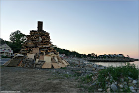 Hoguera del 4 de Julio en Rockport, Massachusetts