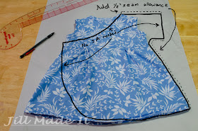 Use the dress to draft your pattern for the robe.