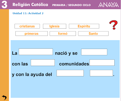 El nacimiento de la Iglesia, Religión, El nacimiento de la Iglesia. Completa y recuerda