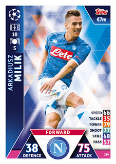 Match Attax UEFA Champions League 2018 2019 Collection SSC Napoli Set