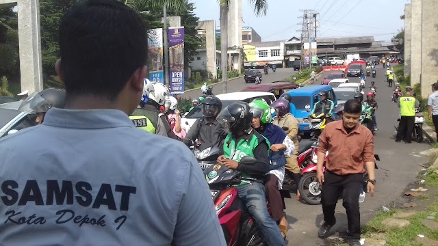 Kurangi KTMDU, Samsat Depok Gelar Operasi Gabungan TA 2019