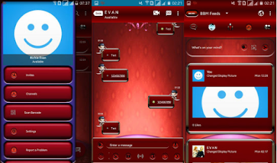 BBM Mod Red Angelic V3.2.5.12 Apk Terbaru Full Version