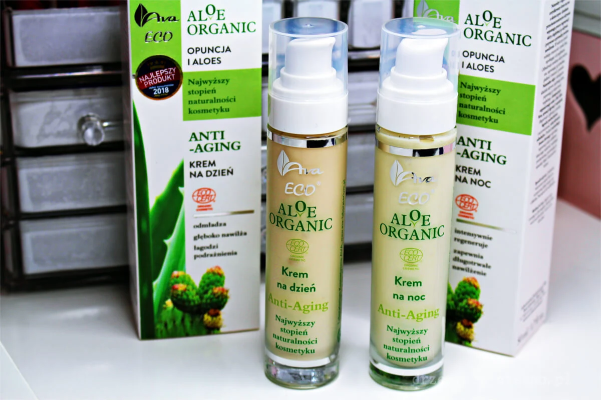 Ava Aloe Organic Krem na dzień anti-aging oraz Krem na noc z aloesem anti-aging