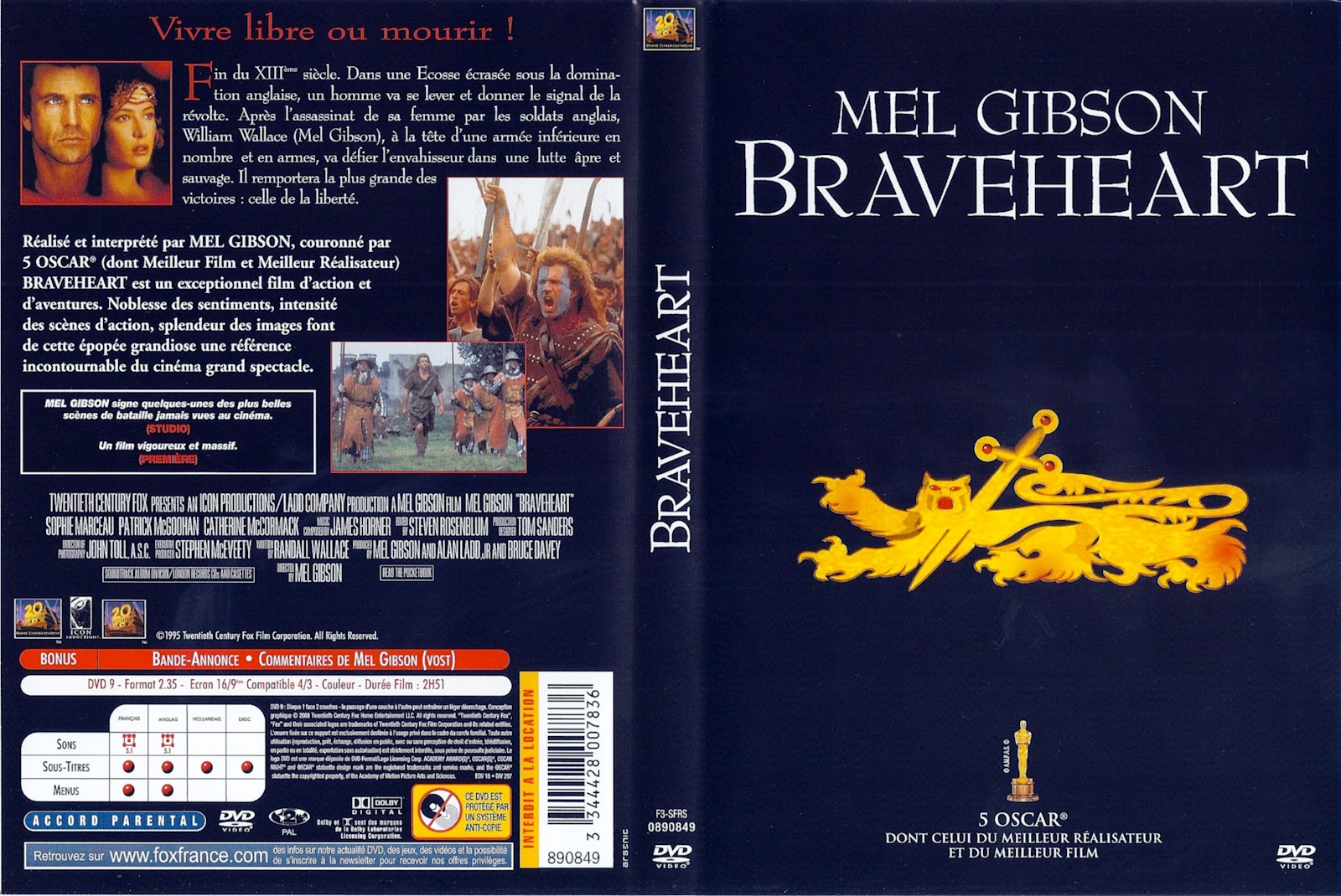 Braveheart Movie Dvd Cover