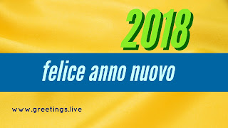 Yellow  colour BG Happy New Year  in Italian Language greetings  is " felice anno nuovo"