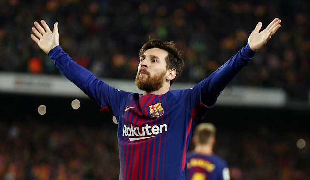 Namun 10-orang Barcelona merebut kembali memimpin ketika Lionel Messi menghasilkan sihirnya untuk menembak ke sudut bawah