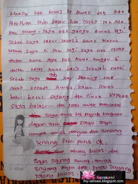 Surat Cinta Budak Sekolah  Himpunan Koleksi Lawak Best