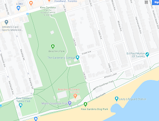 Map to kew gardens dog park