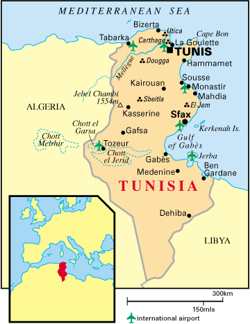 World Map Tunisia Location. World Watch List #37