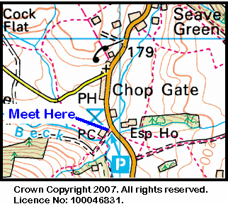 Map of the Chop Gate car park area