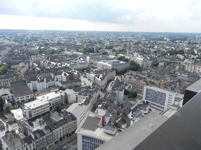 Vista do alto da Torre da Bretanha - Nantes - França