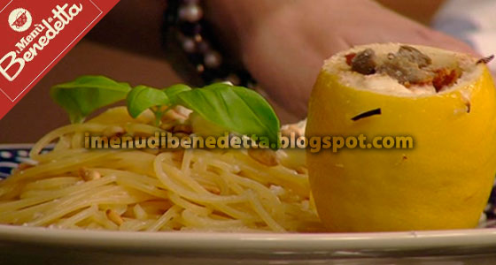 Spaghetti Limone e Feta con Limoni Farciti di Benedetta Parodi