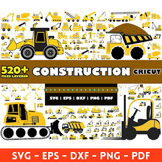 Construction car Birthday boy Bulldozer mega big bundle svg png clipart vector Trucks Dump Truck