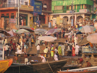 On the banks of the Ganga in Varanasi, India