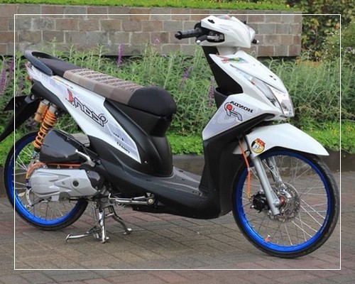 Foto modifikasi motor beat yang simple sederhana bagus 