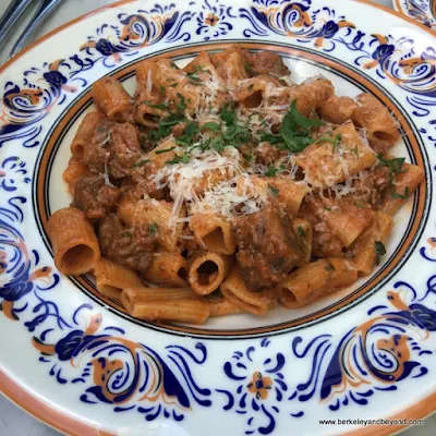 rigatoni alla Bolognese at Louie Bossi’s Ristorante in Fort Lauderdale, Florida