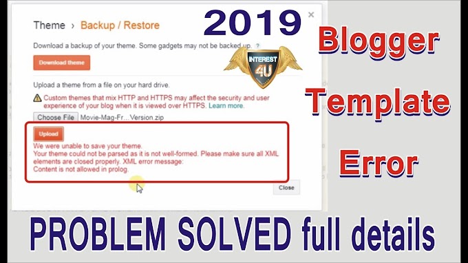 How To Fix Blogger Error    bx-jv18uz blogger error 2018  ,How to upload blogger template 2018