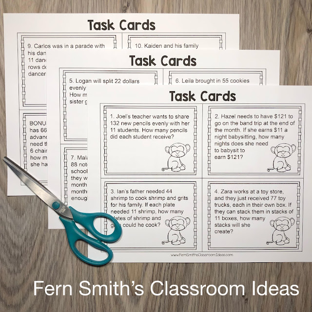 Download This 3rd Grade Division Word Problems, Task Cards, Worksheets, & Assessments Resource Bundle to USE in Your Classroom Today!