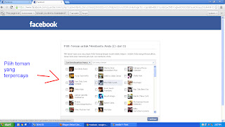 pilih teman facebook