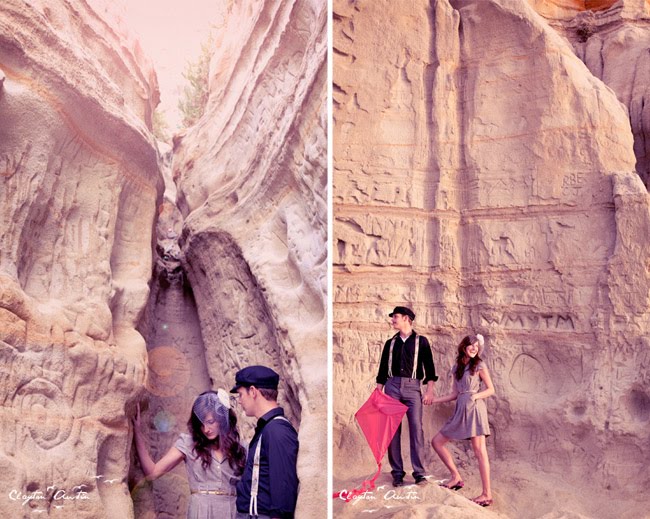 vintage inspired engagement photos san clemente