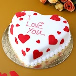 I Love You Vanilla Flavour Cake