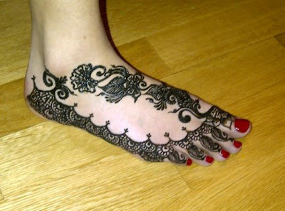 Beautiful Eid Mehndi Designs Collection Girls For Feet 2013