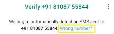 Fix Whatsapp Verification Time Problem (Code Waiting And Wrong Code Add Problem