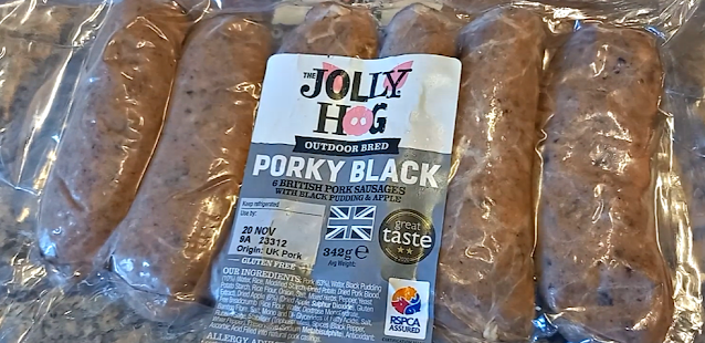 Pork and black pudding sausages