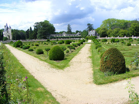 Diane de Poitier's garden, Chateau of Chenonceau, during Covid19 restrictions.  Indre et Loire, France. Photographed by Susan Walter. Tour the Loire Valley with a classic car and a private guide.