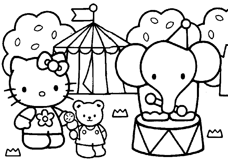 Lonely Roses: رسومات هلو كيتي (Hello Kitty) للتلوين